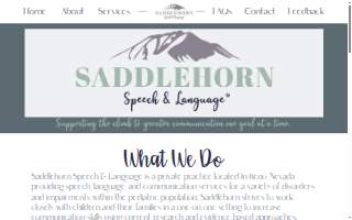 Saddlehorn Speech & Language of Reno website