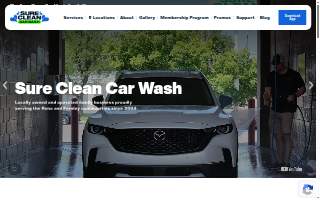 Sure Clean Car Wash website