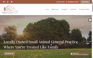 Desert Hills Animal Hospital website