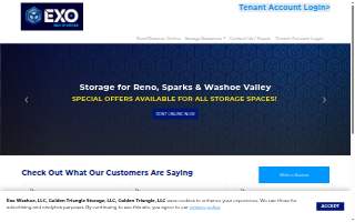 EXO Self Storage - Sparks/Spanish Springs website