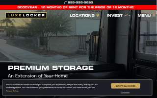 LuxeLocker Premium Storage website