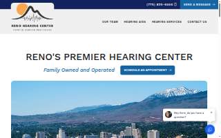 Reno Hearing Center website
