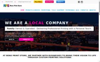 Reno Print Store of Spanish Springs website
