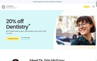 Sparks Modern Dentistry website