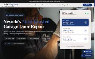 Toni's Garage Doors website