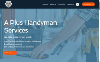 A Plus Handyman Services website