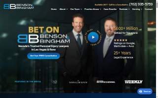 Benson & Bingham Accident Injury Lawyers, LLC of Sparks website