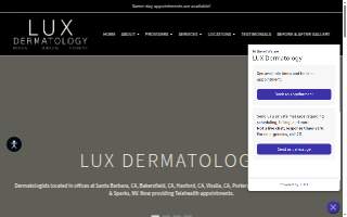 Lux Dermatology website
