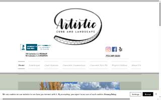 Artistic Curb and Landscape of Spring Creek website