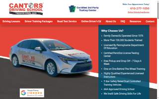 Cantor's Driving School of Spring Valley website