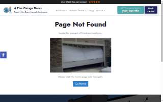 A Plus Garage Door Repair website