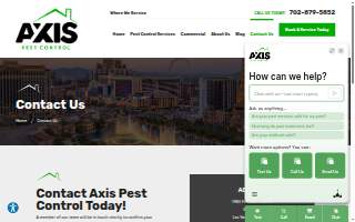 Axis Pest Control of Summerlin South website