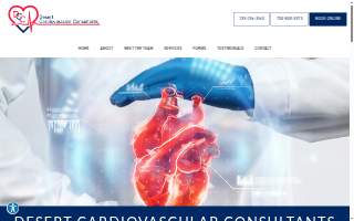 Desert Cardiovascular Consultants website