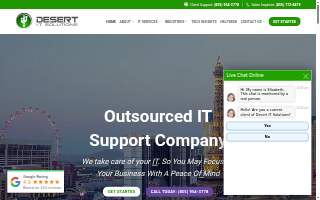 Desert IT Solutions | Las Vegas IT Support Company & Managed IT Services of Summerlin South website