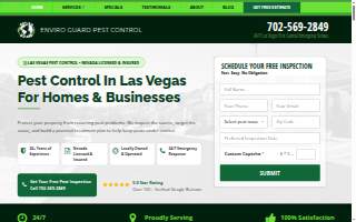 Enviro Guard Pest Control website