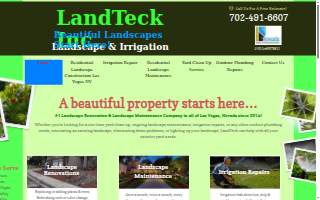LandTeck Inc. Landscape & Irrigation Contractor website
