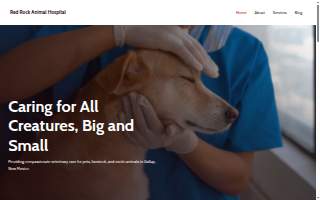 Red Rock Animal Hospital website