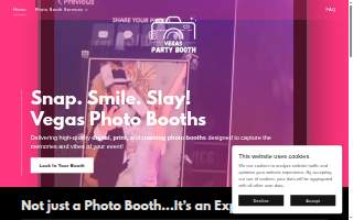 Vegas Party Booth website