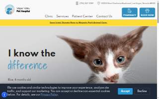 Vegas Valley Pet Hospital website
