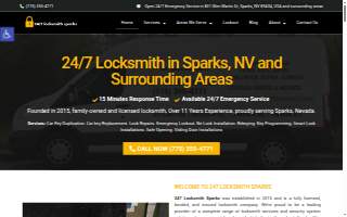 247 Locksmith Sparks website