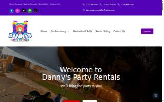 Dannys Party Rental LLC website