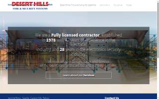 Desert Hills Fire & Security Systems website
