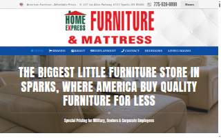 Home Express Furniture and Mattress Outlet of Sun Valley website