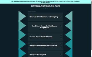 Nevada Outdoors website