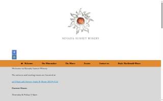 Nevada Sunset Winery website