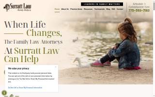 Surratt Law Practice of Sun Valley website