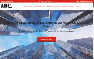 Able Lock & Key of Sunrise Manor website