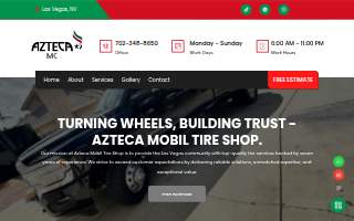 Azteca Mobile Tire shop website