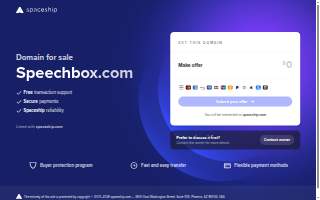 Speech Box website