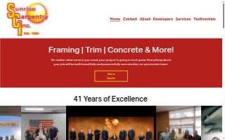 Sunrise Carpentry Inc. website