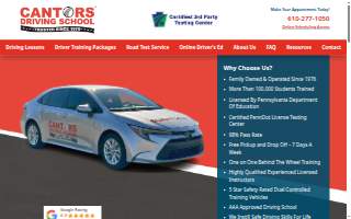 Cantor's Driving School of Whitney website