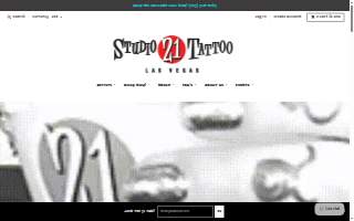 Studio 21 Tattoo Gallery of Whitney website