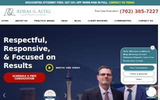 Adras & Altig, Attorneys at Law website