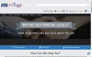 PDQ Printing of Winchester website