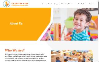 Creative Kids Childcare Center website