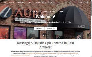 AURA salt cave and wellness website