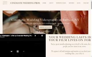 Cinematic Wedding Pros website