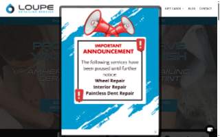 Loupe Detailing of Amherst website