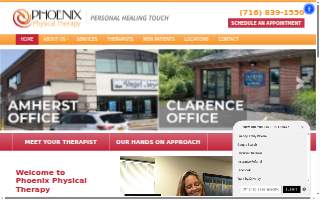 Phoenix Physical Therapy website