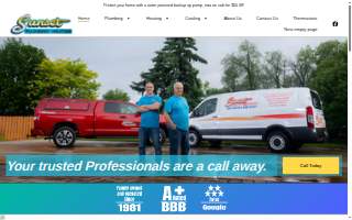 Sunset Plumbing & Heating A/C Amherst n.y. website