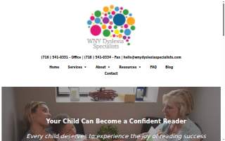 WNY Dyslexia Specialists website