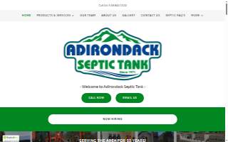Adirondack Septic Tank website
