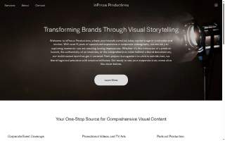 In Focus Productions website