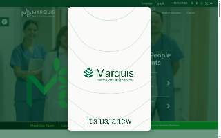 Marquis Certified Home Care website