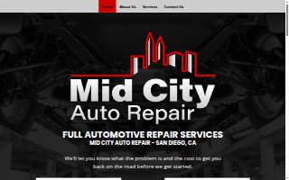 Mid City Auto Repair website