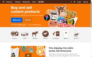 Sticker Mule website